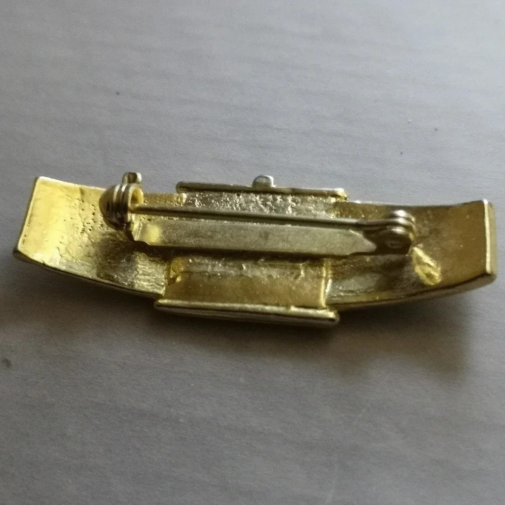 Vintage clock style brooch - Picture 2 of 2